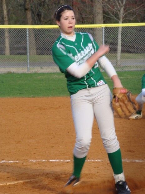 Geneseo pitcher Emily Zaderaka
